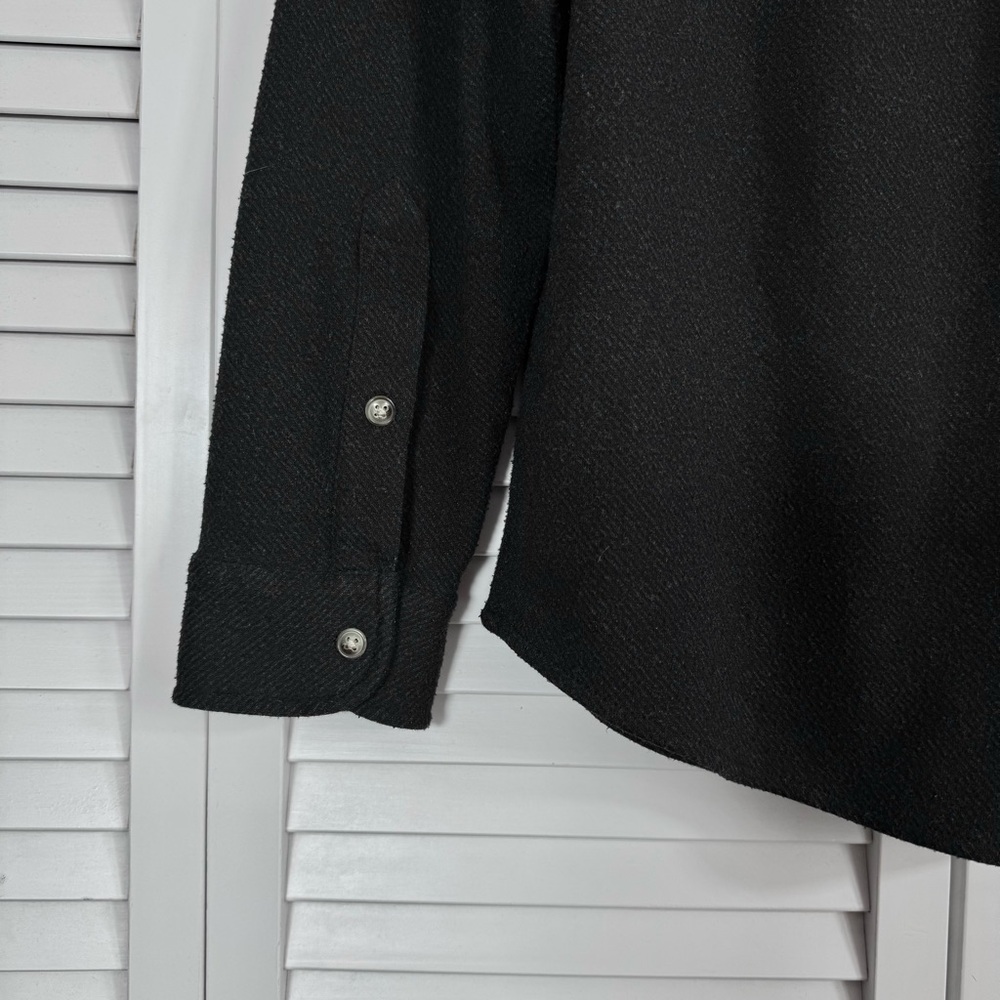 Faherty Legend Sweater Shirt Heathered Black Twill Button Up Small - Picture 6 of 10